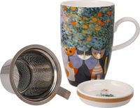 Goebel - Rosina Wachtmeister Thee Mok met zeef Tempi felici Beker - porselein - 450ml