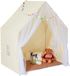 VEVOR Tipi Speeltent voor Kinderen 1-5 jaar Beige Polyester met Lamp