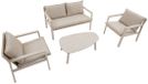 Hespéride Flovia Ensemble de jardin pour 4 personnes en aluminium