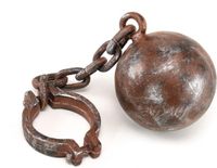 Jumbo Bristol Novelty Jumbo Ball And Chain Accessory (Brown)