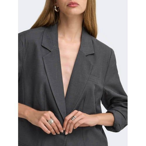 ONLY ONLLINDA LS BOYFR MEL BLAZER TLR NOOS Dames Blazers Dark Grey Melange M