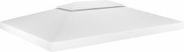 vidaXL - Toit de tonnelle - 2 couches - 310 g/m² - 4x3 m - Blanc
