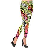 Widmann Leeuw & Tijger & Luipaard & Panter Kostuum - 80s Legging Jungle Disco - Geel, Groen - Small / Medium