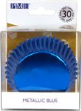 PME Cupcake Vormpjes Papier met Folie - Metallic Blauw - pk/30