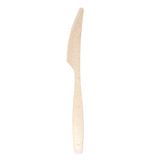 140 Premium 140 stuks - messen 'Premium' 17,3 cm ivoor houtvezel