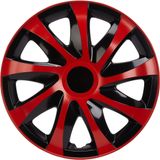 DRÄCO Draco Wieldoppen 15 "NRM DRACO 4 stuks - Rood met Zwart