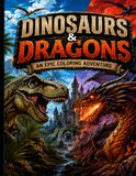 Dinosaurs & Dragons: An Epic Coloring Adventure: Amazing Prehistoric Creatures, Legendary Dragons & Fantasy Beasts to Color