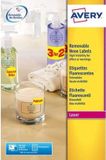 Merkloos Avery L7363P-25 Gekleurde Etiket 99.1x38.1mm Neon-Roze