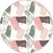 Bonateks Ronde digitaal bedrukte muismat, antislip onderkant, voor kantoor en thuis, diameter: 22 cm