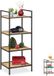 Merkloos Relaxdays opbergrek - bamboe & metaal - open rek - woonkamerrek - hal - 95x39x32.5 cm - bruin-zwart