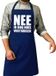 Bellatio Decorations Barbecueschort Nee ik bbq niks vegetarisch kobalt blauw heren