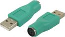 Waytex 11407 tussenstuk voor kabels USB A PS/2 Groen