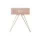 Arti & Mestieri Mayfair Kleine console-design, 100% Made in Italy, ijzer, 70 x 35 x 80 cm, poeder en wit marmer