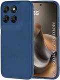 Techsuit Hoesje geschikt voor Motorola Moto G77/G67 - Soft Flex Silicone Back Cover - Navy Blue