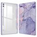 FINTIE Hybride slanke hoes voor Samsung Galaxy Tab S9 FE+ Plus/Galaxy Tab S9+ Plus 12,4 inch 2023 met S-penhouder, schokbestendige hoes met transparante achterkant, automatisch waken/slapen, lila