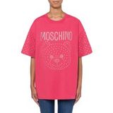 Moschino T-shirt en jersey biologique Crystal Teddy Rose