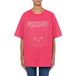 Moschino T-shirt en jersey biologique Crystal Teddy Rose