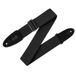 Levy's Leathers MC8-BLK Cotton Suede Series Gitaarriem van katoen, 5 cm breed, zwart