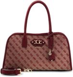 GUESS Samantha Girlfriend Satchel Merlot Logo wijnrood