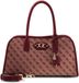 GUESS Samantha Girlfriend Satchel Merlot Logo wijnrood