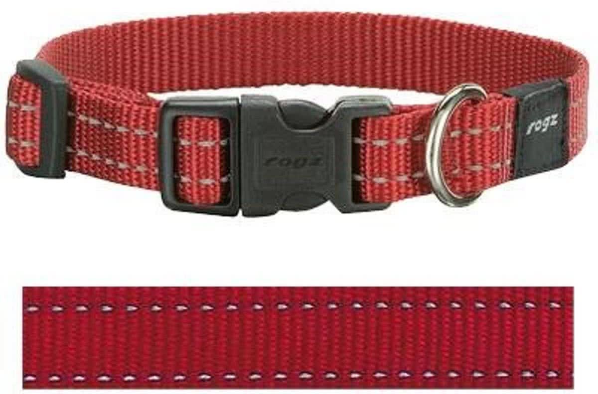ROGZ FOR DOGS Snake Halsband - Rood - 16mm x 26-40cm