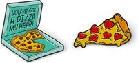 Legami - Set of 2 Pins - Love Pizza