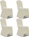 vidaXL Stoelhoes stretch 4 stuks Crèmekleurig