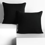 DecoKing Set van 2 kussenslopen 40 x 40 cm, jersey, 100% gekamd katoen, ritssluiting, zwart amber