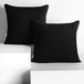 DecoKing Set van 2 kussenslopen 40 x 40 cm, jersey, 100% gekamd katoen, ritssluiting, zwart amber