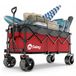 Sekey XXXL Bolderkar Opvouwbaar 300L 200KG, Verlengd Model met 17x10 cm All-Terrain Wielen, Gepatenteerd 4-weg Direct Opbouwsysteem, Zwart