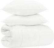 vidaXL Dekbedset 200 x 200 cm Blanc Coton, Bambou, Polyester