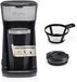 Barista Single koffiezetapparaat to go 450 watt | compact café filtre avec thermobeker | petite machine portable coffee to go | incl. isolatiebeker & nylon permanent filter - noir