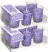 Arte regal geurkaarsen - 12x - lavendel geur - paars - 8 branduren - in glas - aroma kaars
