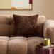 NOUS Living Raina vierkante viscose sierkussenhoes met panterprint 45x45 cm - donkerbruin