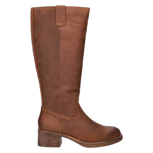 Nelson nubuck hoge laarzen cognac