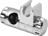 Roseyan Handdouchehouder, universele douchekop-houders, verstelbare douchehouder, stangglijder, ABS verchroomd, douchehouder, schuiver, verstelbare klemhouder voor wandstang, 25 mm douchestang