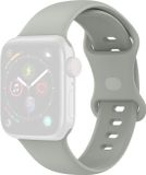 By Qubix - Siliconen sportbandje - Grijs - Maat: S/M - Geschikt voor Apple Watch 44mm / 45mm / 46mm / 49mm