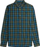 Fred Perry Overhemd Fp Tartan Twill Groen Katoen Regular Fit Lange Mouw Klassieke Kraag Borstzak Knopen
