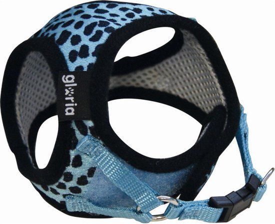 Gloria Luipaard Hondentuigje - Blauw - Maat S (21-29 cm)