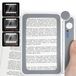 Loupe avec lumière, 4 pièces, 10 LED, 3 modes de gradation, pliable, gris