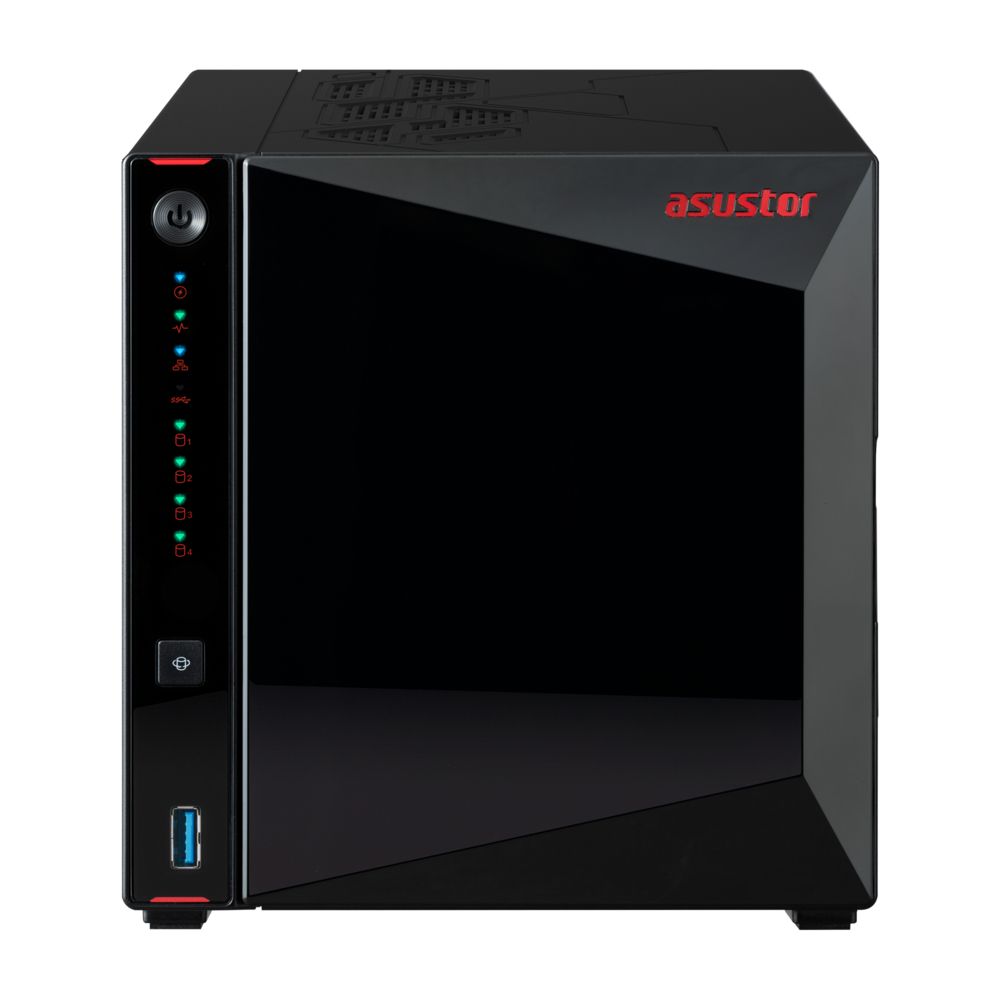 Asustor AS5404T NAS Server - Intel Celeron N5105, 4GB RAM, Black