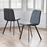 Julian Bowen Set van 2 Goya stoelen Antiek Zwart