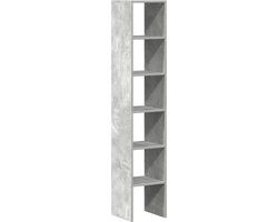 vidaXL Boekenkasten 2 st stapelbaar 30x30x80cm bewerkt hout betongrijs