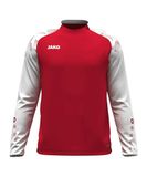 JAKO Sonic uniseks shirt met lange mouwen, rood/wit, M