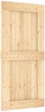 vidaXL Schuifdeur NARVIK Naturel en Zwart 95 x 210 cm