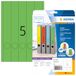 HERMA 5134 tapijtetiketten A4 klein/lang, set van 32 (38 x 297 mm, 640 vellen, papier, mat) zelfklevend, bedrukbaar, permanente klevende mapetikettes, 3.200 etiketten voor printer, groen