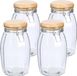 Zeller Voorraadpotten/bewaarpotten - 4x - 1.85L - glas - met beugelsluiting