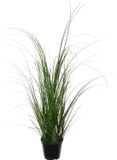 Louis Maes Quality kunstplant - Siergras bush sprieten - donkergroen - H65 cm - in pot