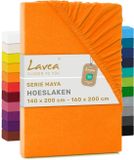 Lavea® Hoeslaken 140x200 cm Zonsondergang Rood
