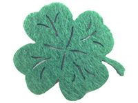 Petra's Bastel News Strooidecoratie, 100 x klaverblad 40 mm, vilt/groen, 4